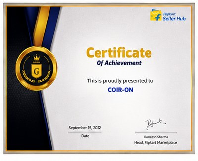 Flipkart Seller Hub Certificate of Achievement